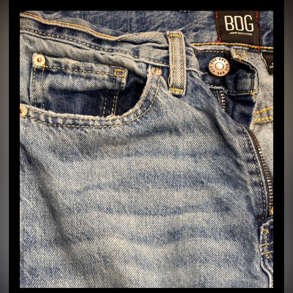 BDG Urban Outfitters Cowboy Jean High Rise Straight Leg Medium Wash Size 26 - Picture 6 of 9